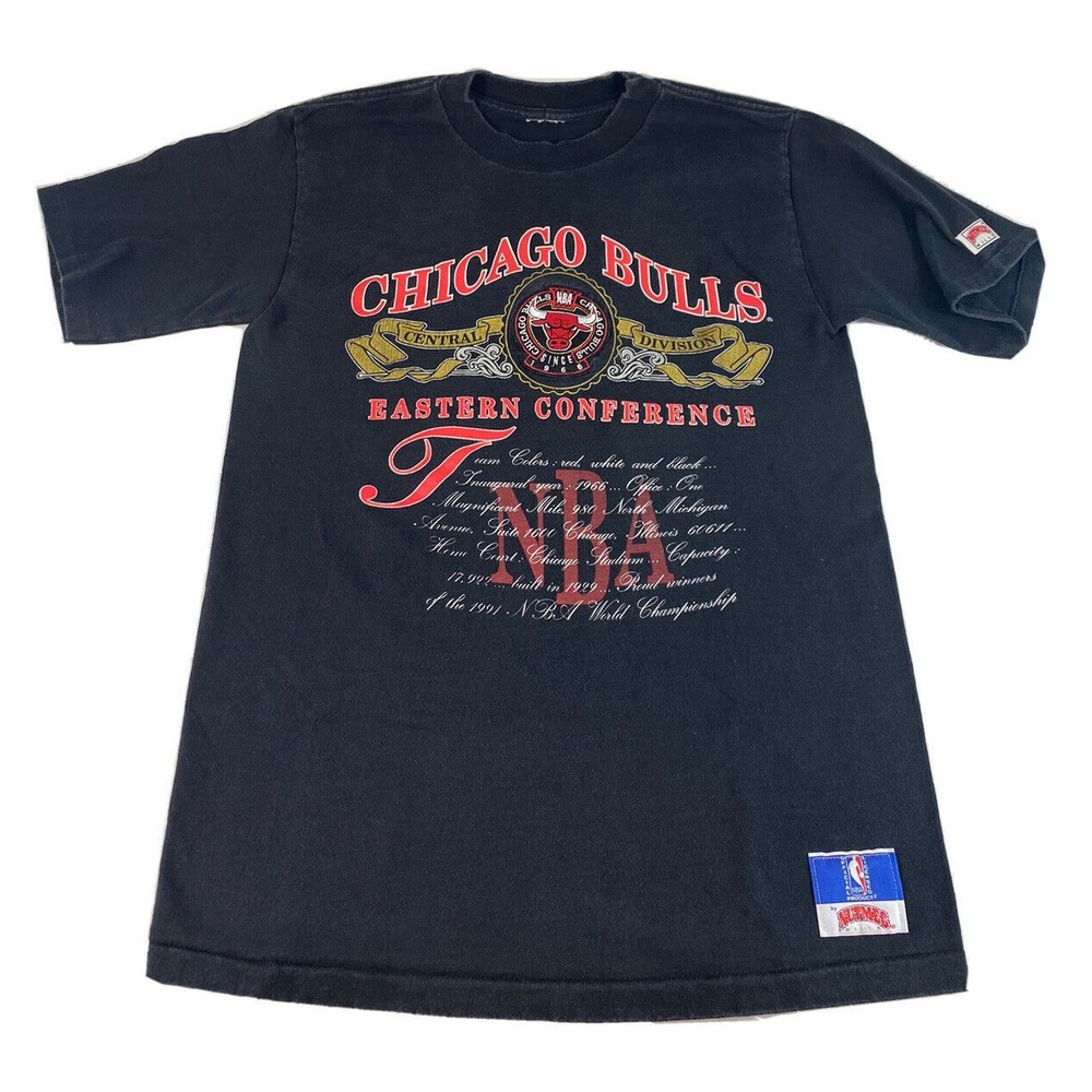 Men's 90's Nutmeg NBA Chicago Bulls Eastern Conference Shirt Sz M USA *No Tag*